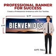 thumbnail image 2 of Bienvenidos Large Banners and Signs for Outdoor by DreamController-Polyester Banner with 4 Holes for Easy Hang Indoor & Outdoor|6x2 Feet HD Banner to Promote Church| Made in USA, 2 of 6