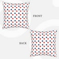 thumbnail image 7 of DouZhe Velvet Decorative Throw Pillow Covers Set of 2, Soft Square Cushion Cover with Invisible Zipper Patriotic Red White Blue Stars Printing, 20"x20", 7 of 7
