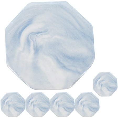 

6Pcs Marble Pattern Coasters Coffee Cup Coasters Desktop Coasters Decorative Cup Coasters