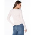 thumbnail image 6 of Celebrity Pink Women's Layered Cami and Long Sleeve Henley Set, Sizes XS-XXXL, 6 of 11
