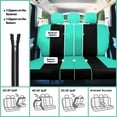 thumbnail image 3 of FH Group Universal Fit 3 Rows Flat Cloth Car Seat Covers for Auto Trucks SUV, Split Benches - 7 Seaters Mint, 3 of 9