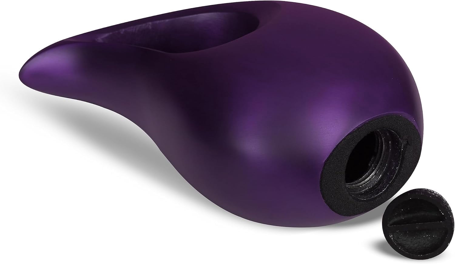 Purple Shimmer Tear Drop Small Urns for Human Ashes with Silver Heart (6 Inch Height) - Unique Medium Urn - Decorative Urns - Cremation Urn - Burial Urns - Keepsake Urn - Funeral Urn - Small Pet Urns