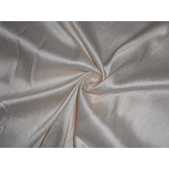 TUSSAR VISCOSE SILK NATURAL WHITE FABRIC 54quot; WIDE