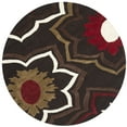 thumbnail image 4 of SAFAVIEH Soho Buckley Floral Wool Area Rug, Brown/Multi, 6' x 6' Round, 4 of 9