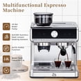 thumbnail image 3 of Yiwa Stainless Steel Espresso Machine, Built-In Grinder, 20 Bar Pump, Milk Frother, and Large 95 Oz Water Tank for Home Use, 3 of 7