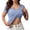 Blue, variant on Public Womens Short Sleeve T Shirts with Built in Bra Plus Size Loose Fit Crew Neck Summer Tops Causal Solid Basic Tees Green XXL