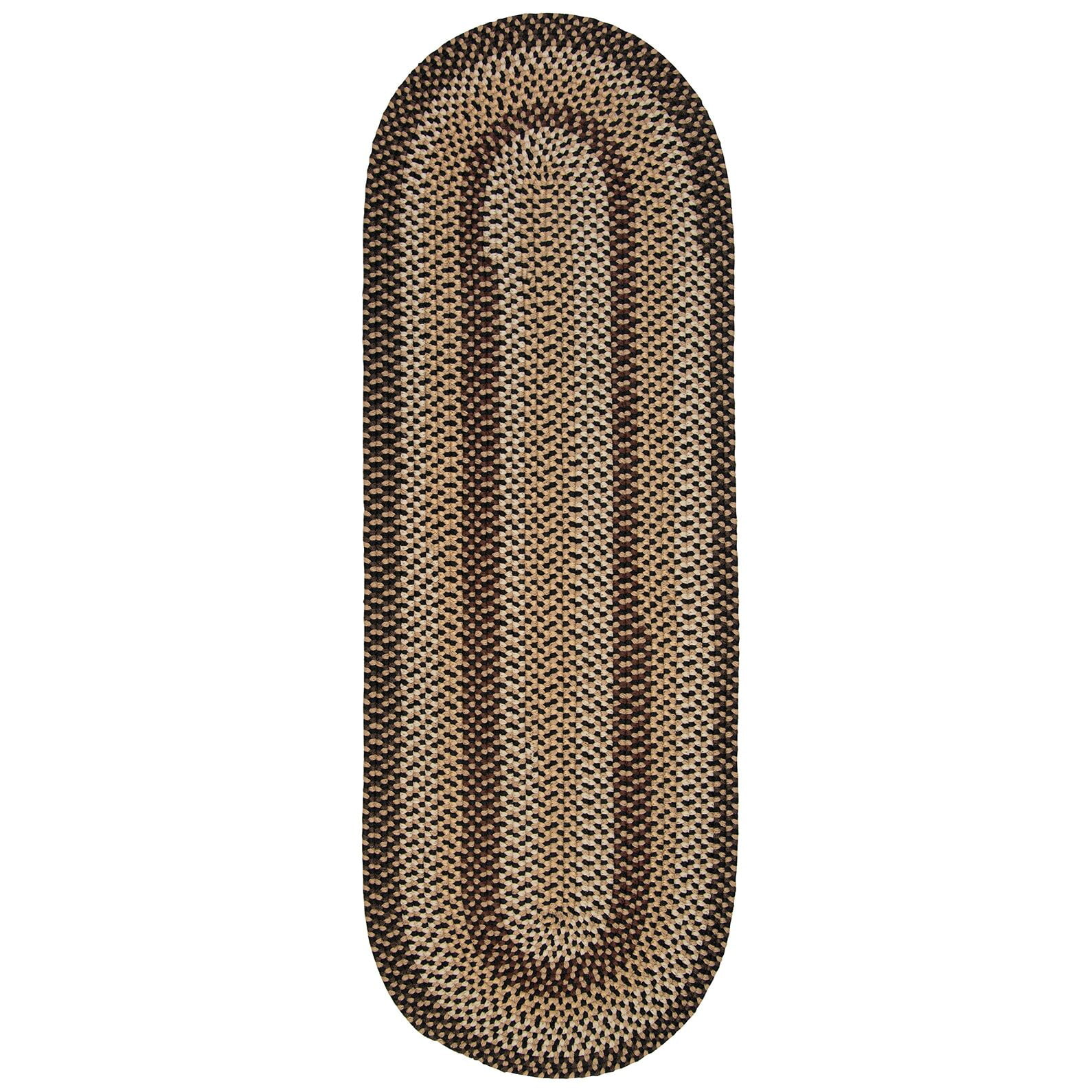 2' x 5' Brown Traditional Braided Rug Runner