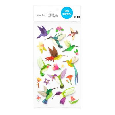 12 Pack: Glitter Hummingbirds Dimensional Stickers by Recollections