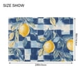 thumbnail image 4 of Yayeee Bath Rug for Bathroom Floor Non Slip Contour Fluffy Soft Absorbent Mat, 20"x24", Retro Plaid Lemon, 4 of 7