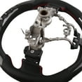 thumbnail image 1 of Car Steering Wheel, 20 LED Lights Perforated Leather Adjustable RGB Dynamic Speed Sensing 3K Carbon Fiber Flat Bottom D Type Racing Steering Wheel  for WRX, 1 of 7