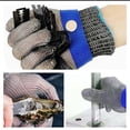 thumbnail image 5 of A9 Cut Resistant Glove, Food Grade Stainless Steel Wire Mesh Metal Gloves, Knife Cutting Gloves for Kitchen, Butcher Meat Cutting Oyster Shucking Fish Fillet, 5 of 9