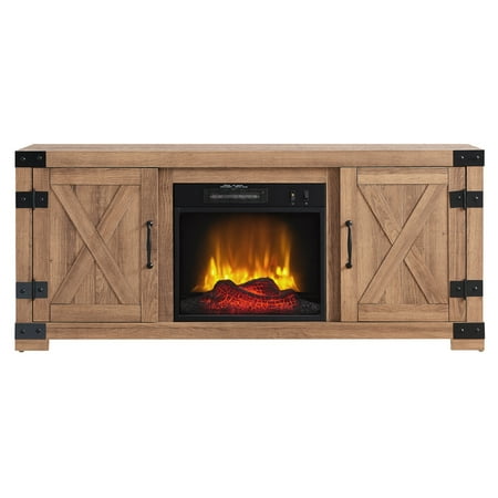 

Hearthpro Media Electric Fireplace With Industrial Details