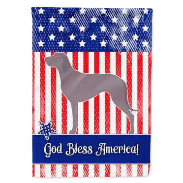 Carolines Treasures BB8361CHF Weimaraner American Flag Canvas House Size  Large multicolor