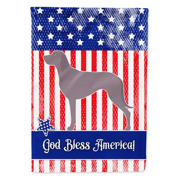 Weimaraner American Flag Canvas House Size