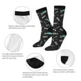 thumbnail image 6 of Goofa Golf Bags And Balls Printed Men's Crew Socks, Soft Durable Breathable Moisture-Wicking with Odor Control Cotton socks, 6 of 9