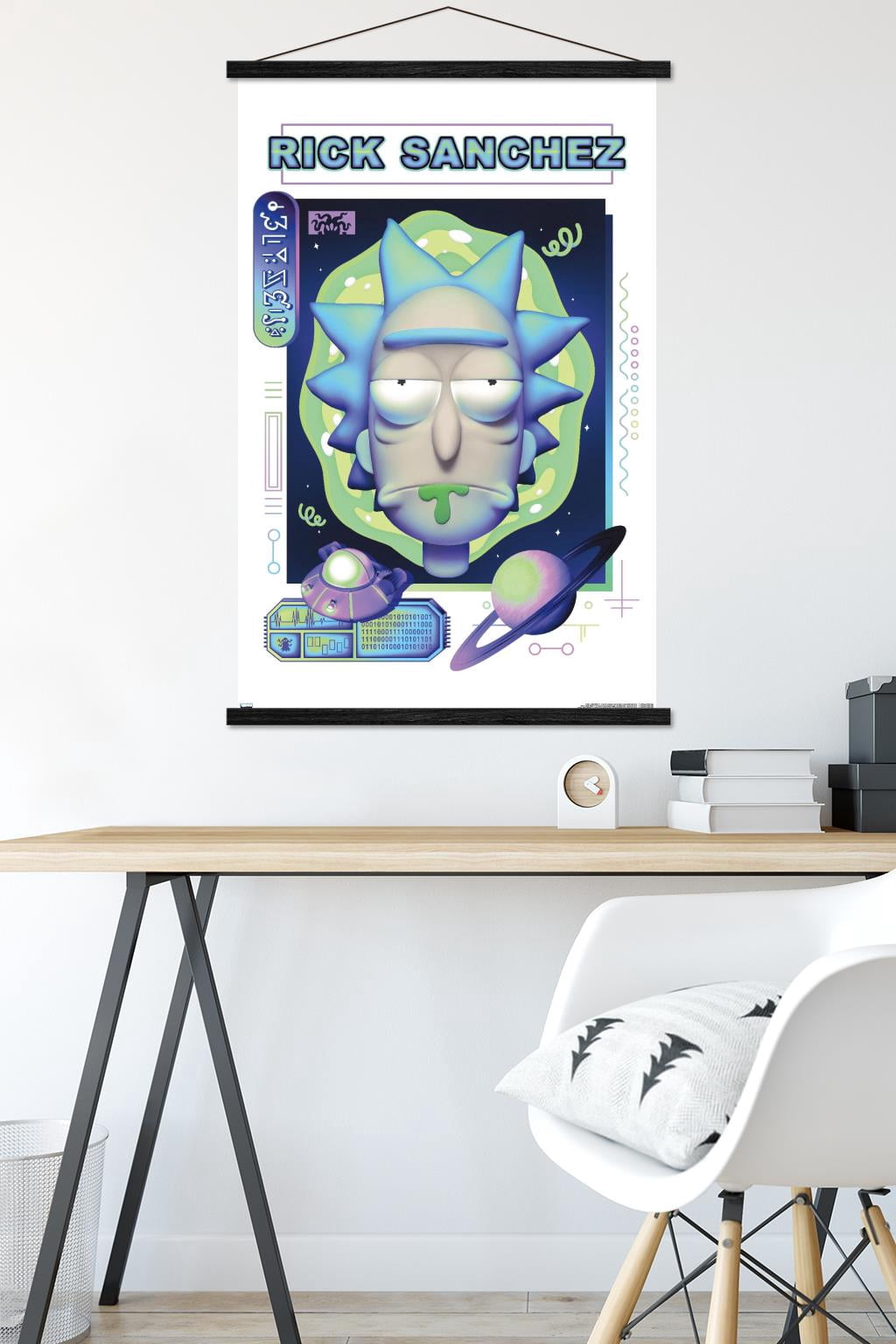 Rick and Morty - Rick Sanchez Wall Poster with Magnetic Frame, 22.375" x 34"