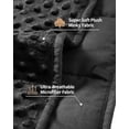 thumbnail image 6 of Sivio Weighted Blanket for Adults Queen Size, Minky Heavy Blanket with Glass Beads for Bed Sofa Chair, Soft Reversible for All Season, Machine Washable, 60"x80" 15lbs, Black, 6 of 9