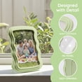thumbnail image 2 of Unique Bargains Wavy Picture Frame Cute Scalloped Plastic Photo Frame Green 4" x 6", 2 of 7