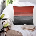 thumbnail image 3 of Pillow Covers 16x16 Set of 2, Red Gray Black Throw Pillow Covers Decorative Couch Cushion Cover, Vintage Country Gradient Wooden Grain Microfiber Soft Square Pillowcases for Bedroom Living Room Sofa, 3 of 7