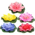 thumbnail image 4 of 5Pcs Artificial Floating Water Lily EVA Lotus Flower Pond Decor 10cm (Red/Yellow/Blue/Pink/Light Pink), 4 of 8
