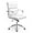 White, variant on CQAOE Ergonomic Mid-Back Office Desk Chair, White Leather Executive Swivel Chair with Adjustable Height, Padded Seat & Arms, Rolling Wheels for Home, Conference & Vanity Use