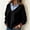 Black, variant on Floleo Women's Twofer Collar Sweatshirt V Neck Long Sleeve Pullover with Faux Shirt Detail Relaxed Fit Casual Layered Look Top for Fall Winter Daily Wear