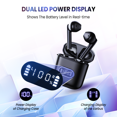 thumbnail image 6 of VIVISTAR J15 Waterproof Wireless In Ear Earbuds with Charging Cable, Black, 6 of 7