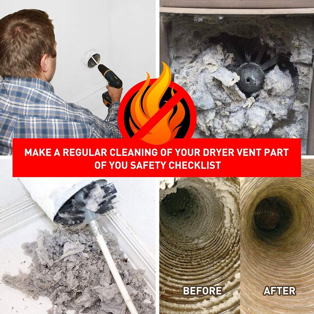 Cleaner Kit Flexible Lint Brush with Drill Attachment for Faster Cleaning Soft