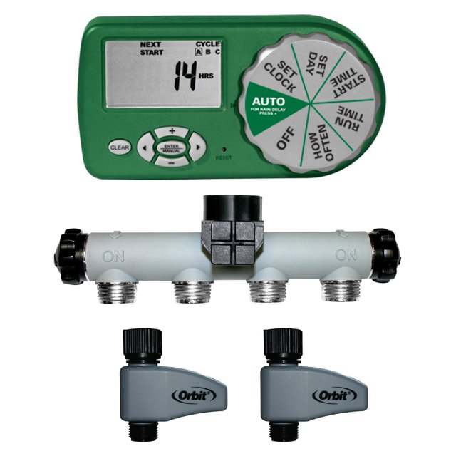 Orbit 58872N Automatic Yard Watering Kit, Hose Faucet Lawn, Grass