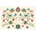 thumbnail image 2 of Charron, Veronique 18x13 White Modern Wood Framed Museum Art Print Titled - Folk Floral I, 2 of 4