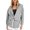Grey, variant on Winter clothing for women Plus Size Hooded Jacket For Zip Up Casual Outerwear Cozy Soft Warm Sportswear Long Sleeve Streetwear