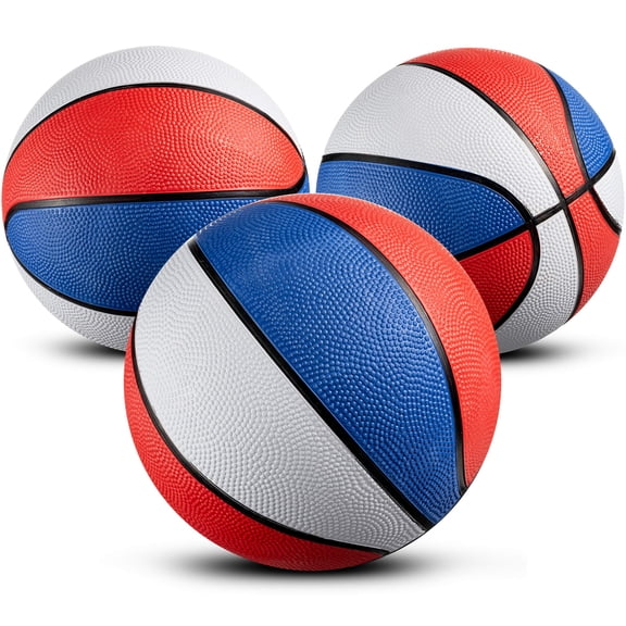 Bedwina Mini Rubber Basketball Balls for Kids - (Pack of 12) 7 Inch, Size 3 - Pool Basketball Hoop Set, Outdoor & Indoor Small Hoops Carnivals, Game Prizes