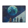 thumbnail image 5 of Yayeee Area Rugs for Living Room 6.7'x4.8' Indoor Non Slip Washable Bedroom Carpet, Blue Planet, 5 of 5
