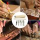thumbnail image 2 of Juego de cinceles para carpintería, juego de 5 cinceles para madera, herramientas de torneado, gubia oblicua para madera, para carpinteros, escultores y artistas de tallado de madera, 2 of 4