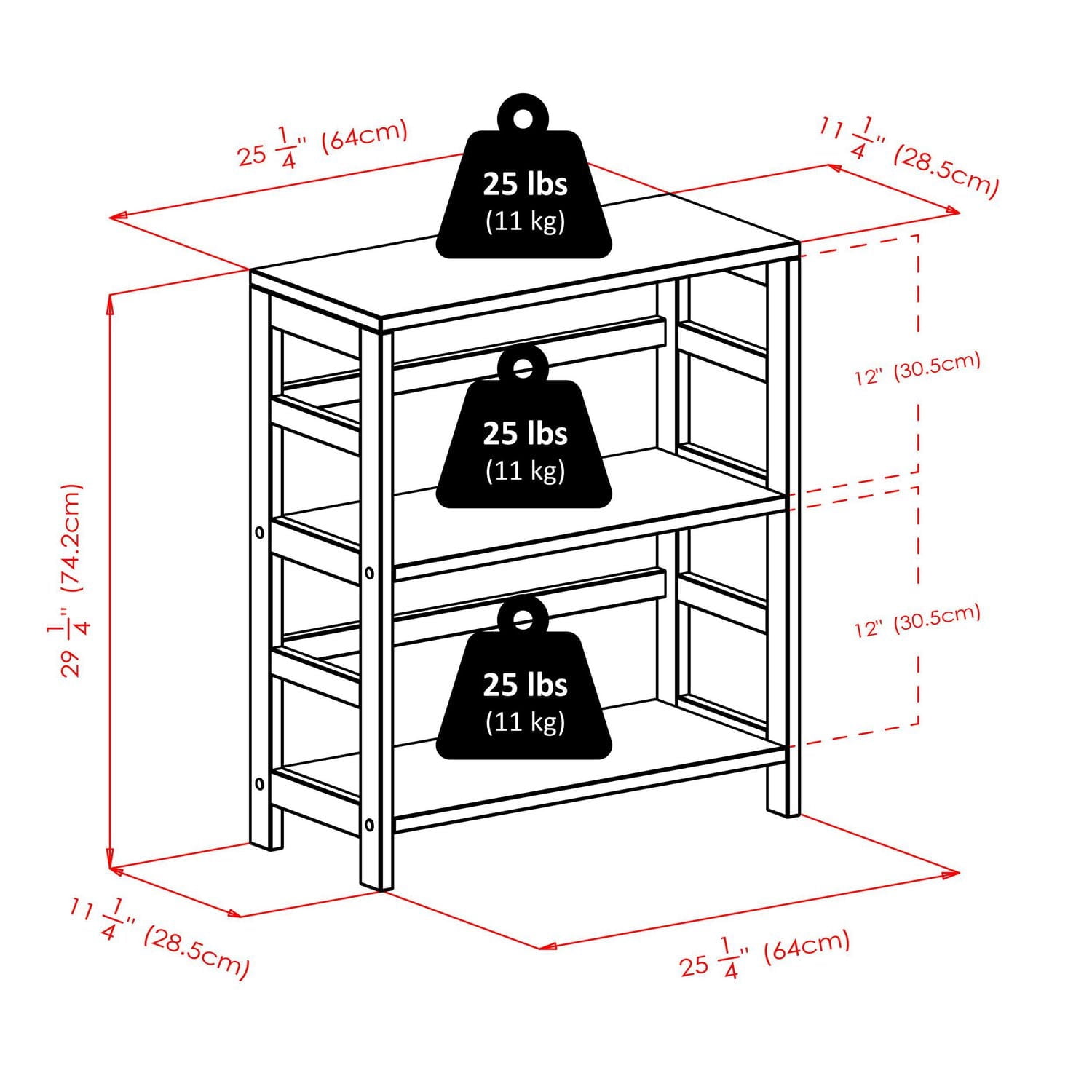 Winsome 92261 Capri Storage Shelf
