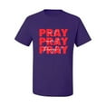 thumbnail image 2 of Wild Bobby Pray On It Pray Over It Pray Through It Inspirational/Christian Men Graphic Tee, Purple, Small, 2 of 6