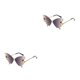thumbnail image 4 of Minnieouse Gafas de sol a la moda, gafas a prueba de sol, multicolor, hermosas, para exteriores, exquisitas, atractivas, mano de obra fina, regalo Gris 2piezas, 4 of 6