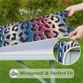 thumbnail image 6 of Colorful and Black Of Leopard Print Square Fitted Tablecloth with Elastic Edge,Square Table Cover,Washable Elastic Table Cover for Home Kitchen Party Decor 34"x34", 6 of 6