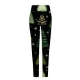 thumbnail image 5 of Lenpel Christmas Leggings for Women Soft Comfy High Waisted Full Length Printed Skinny Pants Workout Pants, 5 of 6