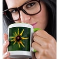 thumbnail image 2 of 3drose, Macro Photograph of a Black Eyed Susan About to Open., 11oz Two-tone Green Mug, 2 of 6