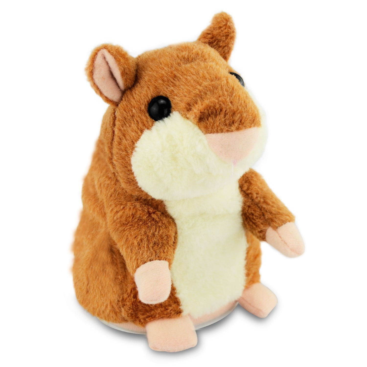 Cribun Talking Hamster Repeats What You Say Educational Talking Toy Repeating Hamster Toy Gift for Kids Age 3 Brown