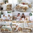 thumbnail image 6 of Leopard Sunflower Glass Bottle Bedding 3 Piece Duvet Cover Set Full Size, Brown Bow Rustic Soft Microfiber Comforter Cover with Zipper Closure & Pillowcases, Wrinkle & FadeResistant Quilt Cover, 6 of 9