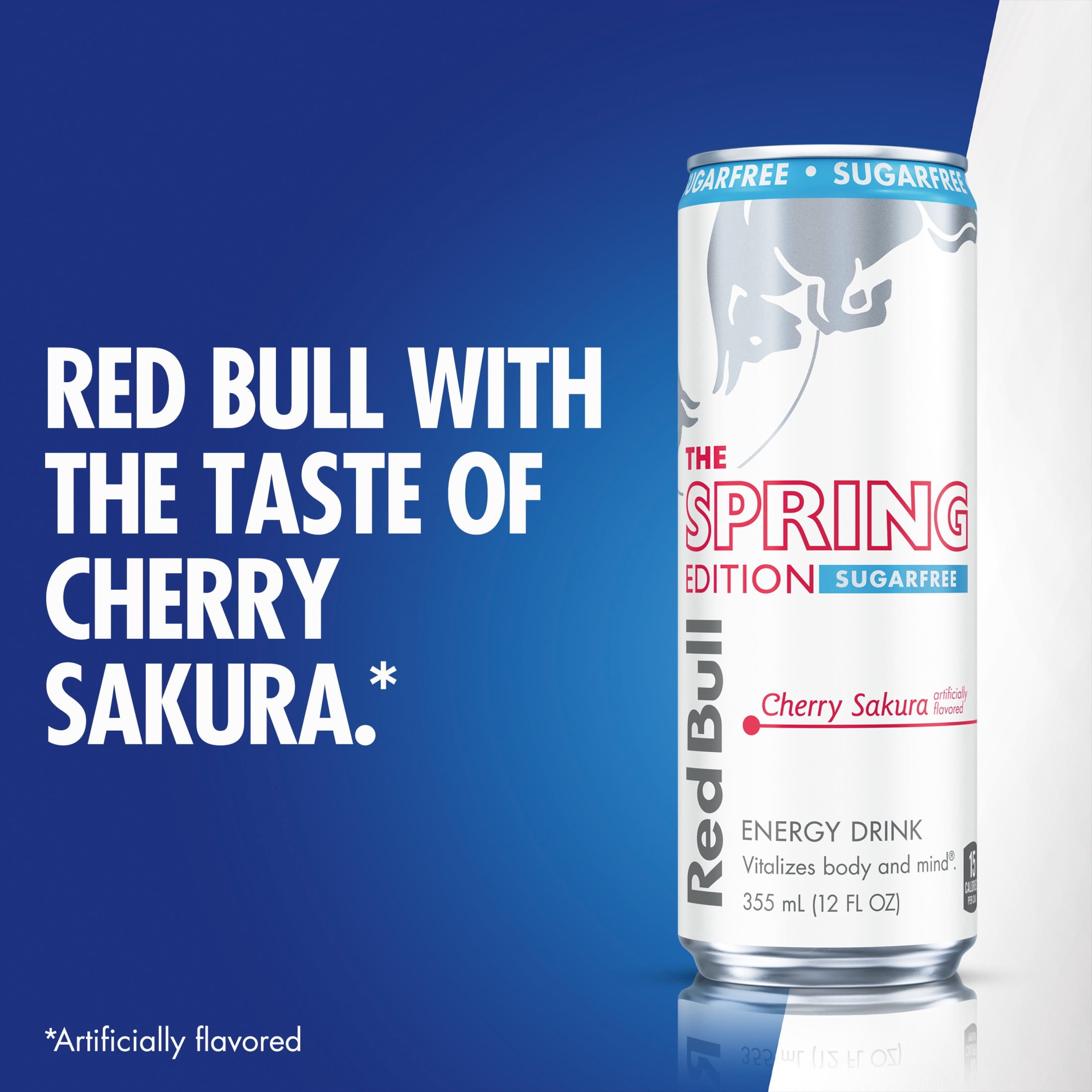 Red Bull Spring Edition Sugarfree Energy Drink,  Cherry Sakura,  12 fl. oz.,  Pack of 4
