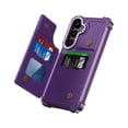 thumbnail image 2 of ShellTech Diamond Case for Samsung Galaxy S24,Magnetic Leather Built-in Card Slots Wallet Case Shockproof TPU Kickstand Back Cover for Galaxy S24,Purple, 2 of 8