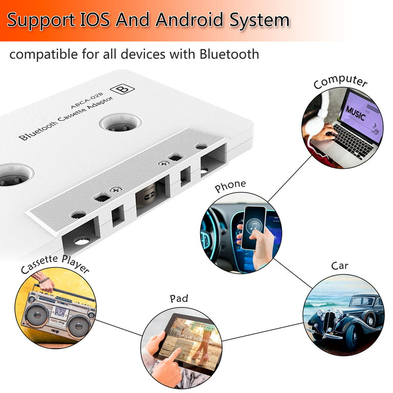 Audio-Kassette Aux-Adapter, Bluetooth-kompatibler 5.0