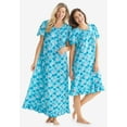 thumbnail image 4 of Dreams & Co. Plus Size Short Floral Print Cotton Gown, 4 of 6