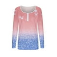 thumbnail image 6 of CLOISE Womens Basic Tops Lightweight Square Neck Shirt Button Graphic Long Sleeve Pullover Knit Cute Vacation Clothes, 6 of 6