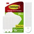 thumbnail image 3 of Picture Hanging Strips, X-Large, Removable, Holds up to 20 lbs per 4 Strips, White, 16 Pairs/Pack | Bundle of 2, 3 of 9