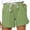 Green, variant on Vivianyo HD Shorts for Women Summer Clearance Womens Plus Size Drawstring Casual Elastic Waist Pocket Loose Solid Shorts Pants