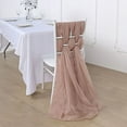 thumbnail image 5 of BalsaCircle 50 Dusty Rose Extra Premium Chiffon Chair Sashes Bows Ties Ceremony, 5 of 6